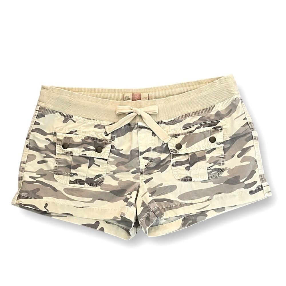 Old Navy Size Large Tan Camo Pull On Shorts